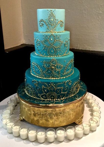 blue ombre wedding cake More Ombre Cakes, Cheesecake Wedding Cake, Wedding Cheesecake, Peacock Wedding Cake, Indian Cake, Wedding Cake Ombre, Wedding Cakes Blue, Indian Wedding Cakes, Blue Cakes