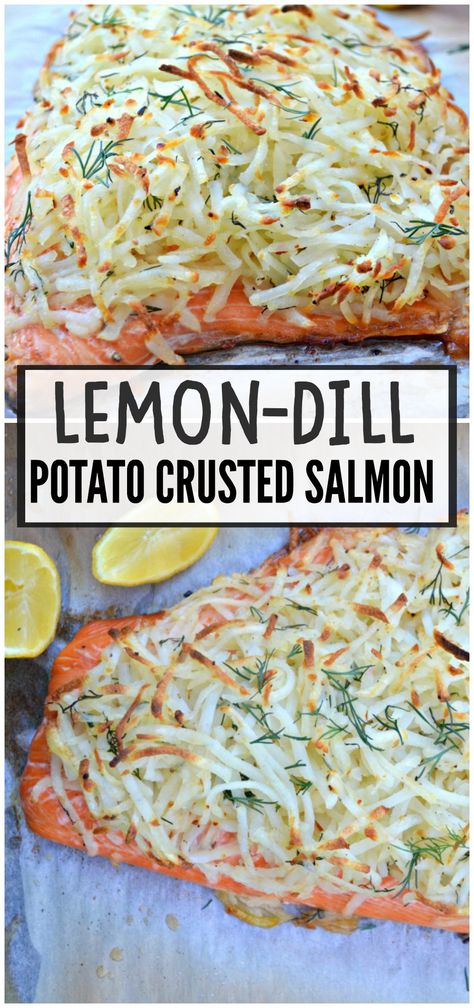 Potato Crusted Fish, Potato Crusted Salmon, Iowa Food, Dill Potato, Fod Map, Scandinavian Recipes, Dill Potatoes, Simply Potatoes, Seafood Menu