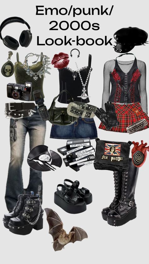 Bored 2000s Punk Outfits, 2000s Punk Fashion, Mallgoth Outfits, Mall Goth Outfits, 2000s Mall, 2000s Mall Goth, 2000s Punk, Goth Fashion Punk, 2000s Fashion Outfits