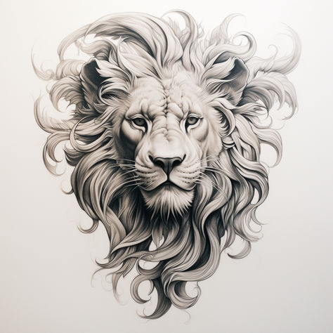 realistic tattoo drawing portrait of chimera, fine line tattoo, precise linework, hyperrealism Fine Line Lion Tattoo, Chimera Tattoo, Micro Realism, Animal Intelligence, Animal Conservation, Fine Line Tattoo, Realistic Tattoo, Therapy Animals, Animal Symbolism