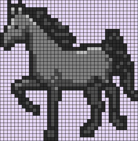 Alpha pattern #3361 variation #221797 | BraceletBook Small Horse Cross Stitch Patterns, Horse Pixel Art, Horse Head Drawing, Animal Beads, Pixel Beads, Diy Perler Bead Crafts, Pixel Art Grid, Horse Pony, Diy Perler Beads