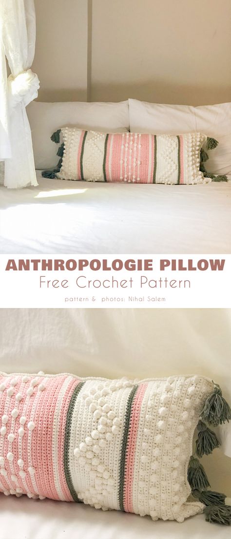 Anthropologie Pillows, Anthropologie Pillow, Crochet Pillow Patterns Free, Crochet Bodies, Throw Pillow Pattern, Pillow Crochet, Crochet Pillow Cover, Crochet Cushion Cover, Crochet Pillow Pattern