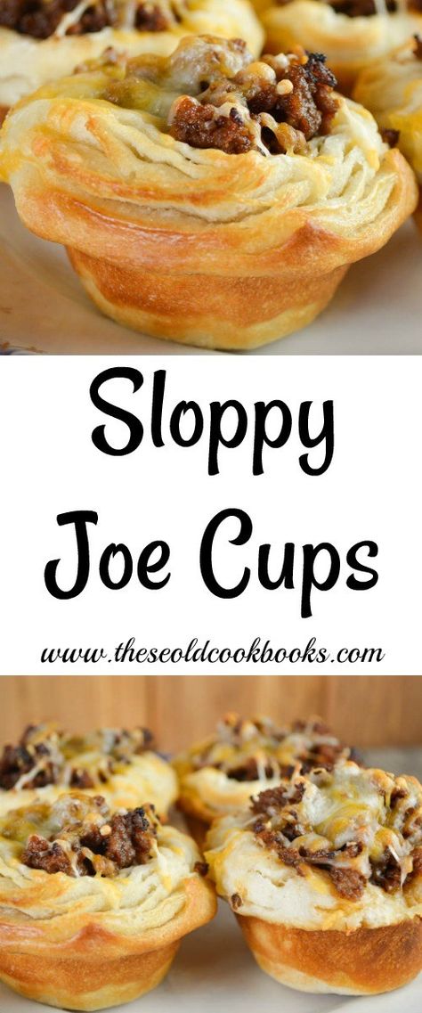 Leftover Sloppy Joe, Sloppy Joe Cups, Biscuits And Cheese, Sloppy Joes Biscuits, Pillsbury Biscuit Recipes, Sloppy Joe Recipe Easy, Cheese Cups, Sloppy Joe Recipe, Pillsbury Biscuits