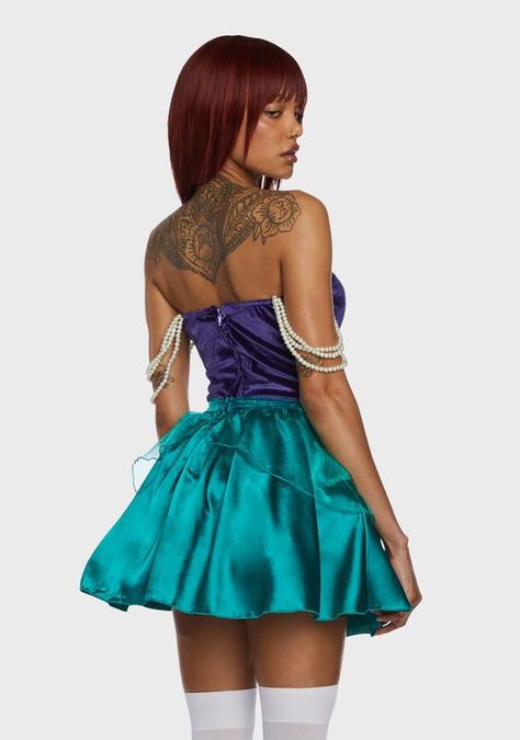 Arial Costume, Little Mermaid Costume Women, Ariel Dress Costume, Mermaid Princess Costume, Mermaid Costume Women, Velvet Corset Dress, Seashell Charm Necklace, Ariel Halloween Costume, Womens Halloween Costume