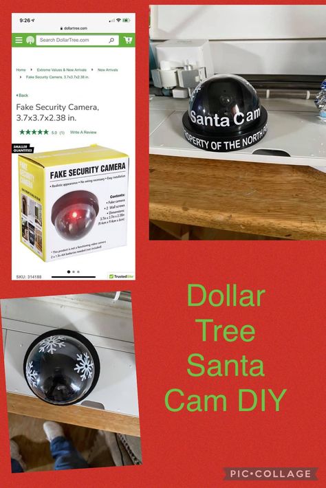 Diy Santa Cam, Santa Camera, Camera Diy, Circuit Crafts, Santa Cam, Decor Business, Diy Santa, Elf Fun, Dollar Tree Finds