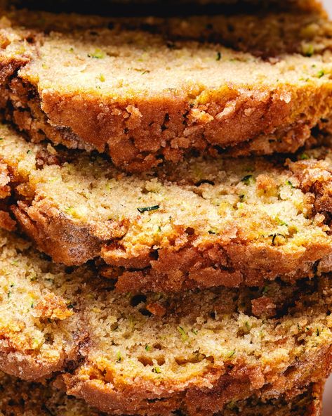 This snickerdoodle zucchini bread combines two cozy baked goods into the perfect blend of sweet and spice! The moist zucchini bread gets a warm, cinnamon-sugar twist so it tastes a bit like your favorite cookie—but better. #zucchini #zucchinibread #zucchinibreadrecipe #quickbread #easyrecipe #quickbreadrecipe #zucchinibreadrecipe #baking #bakedgood Skinnytaste Zucchini Bread, Spice Zucchini Bread, Snickerdoodle Zucchini Bread, Zucchini Brownie, Moist Zucchini Bread, Cold Dip Recipes, Sugar Twist, Best Fish Recipes, Winter Salad Recipes