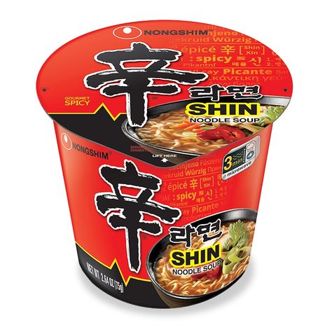 Shin Cup Noodles | Instant Noodle Soup | NONGSHIM USA | Nongshim USA Spicy Beef Ramen, Noodles Healthy, Authentic Korean Food, Shin Ramyun, Beef Ramen, Nissin Cup Noodles, Ramen Noodle Soup, Taiwan Food, Soup Cup