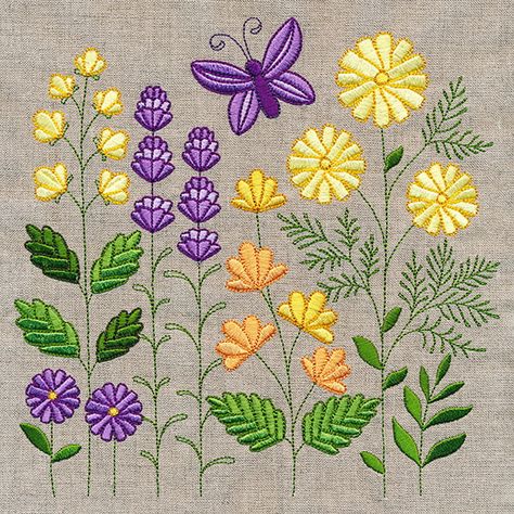 Embroidery Floral Designs, Crewel Embroidery Patterns, Colorful Arrangements, Crochet Table Runner Pattern, Freestanding Lace Embroidery, Yarn Flowers, Border Embroidery Designs, Handmade Embroidery Designs, Hand Embroidery Flowers