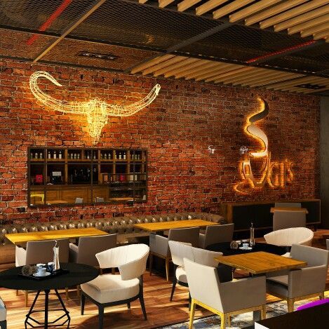 Cowboy Restaurant Design, Steak Restaurant Design, Steak House Interior, Steakhouse Decor, Steak House Design, Successful Tattoo, Steakhouse Design, Burger Pasta, Steak Shop