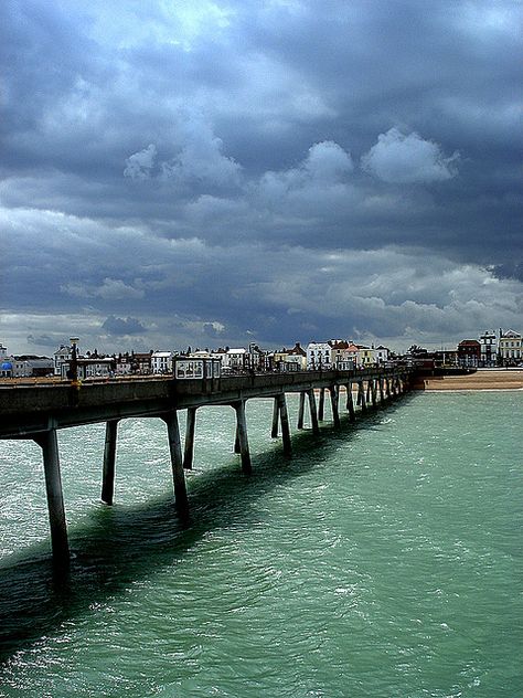 Deal, England - I've walked this pier in Deal, such a lovely little beach-side town! British Beach, Beautiful Places In England, Places In England, Kent England, Deal Kent, British Countryside, England Uk, East Sussex, England Travel