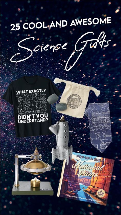 Whether you look for science gifts for you colleagues or your family members, check out our 25 cool list of fun, educational and touch nerdy science gifts. #sciencegifts #sciencegiftsforkids #sciencegiftsforadults #sciencegiftsforteens #sciencegiftsforhim #sciencegiftsforteachers #sciencegiftideas #sciencegiftbasket Science Gifts For Kids, Laboratory Gifts, Robot Gift, Nerdy Guys, Xmas 2024, Gifts For Programmers, Science Nerd, Science Themes, Nerd Gifts