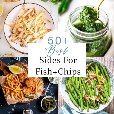 Fish And Chips Side Dishes, Fish And Chips Sides, Side Dishes With Fish, What To Serve With Fish, Fish Fry Sides, West Coast Kitchen, English Pea Salad, Green Bean Potato Salad, Southern Coleslaw