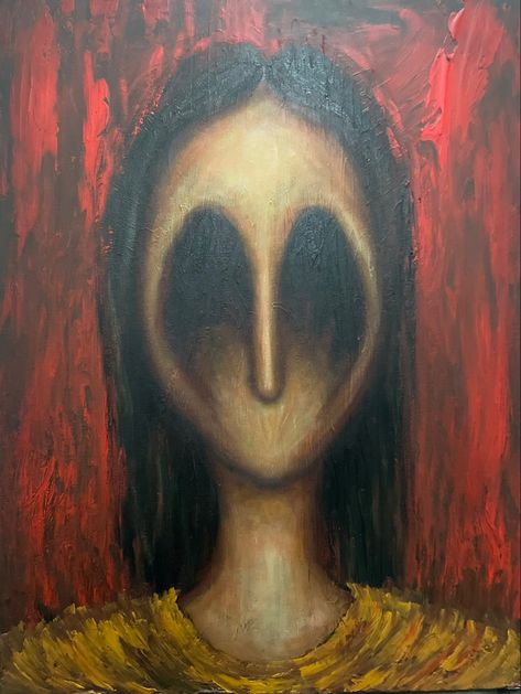 Creepy Things To Paint, Creepy Paintings Ideas, Easy Weird Paintings, Strange Painting Ideas, Scary Paintings Easy Canvas, Wierd Paintings Ideas, Painting Ideas On Canvas Scary, Weird Art Inspiration, Painting Ideas Creepy