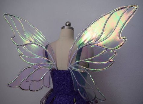 Flower Fairy Wings, Iridescent Fairy Wings, Wings Diy, Iridescent Fairy, Diy Fairy Wings, Fairy Wings Costume, Diy Wings, Fairy Halloween Costumes, Halloween Fairy