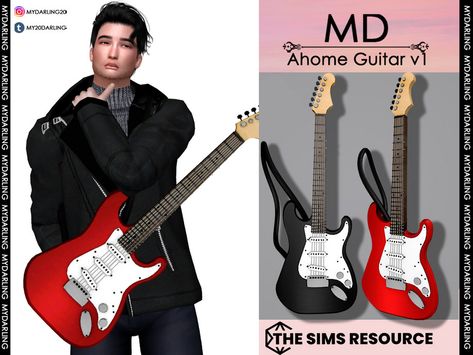 The Sims Resource - Ahome Guitar v1 for Men Rockstar Sims 4 Cc, Sims 4 Rockstar Cc, Ts4cc Furniture, Sims 4 Stories, Halloween City, Puppy Bag, Puppy Backpack, Sims 4 Bedroom, Guitar Bag