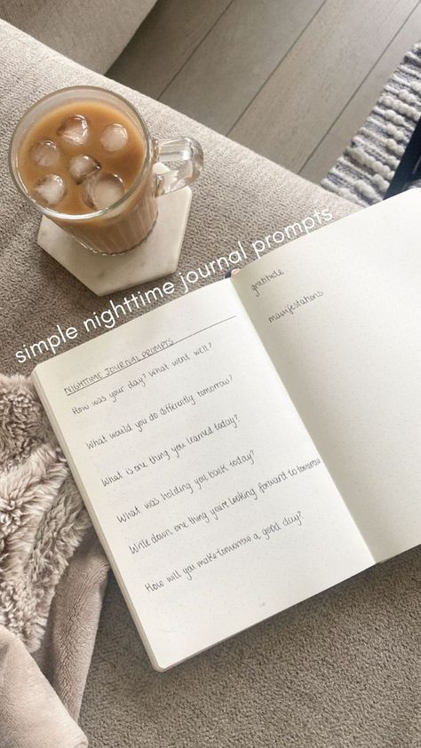 Nighttime Journal Prompts, Nighttime Journal, Nightly Journal, 369 Manifestation, Journal Inspiration Writing, Journal Questions, Healing Journaling, Study Tips For Students, Daily Journal Prompts