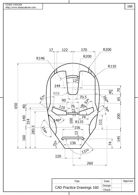 Iron man Autocad Isometric Drawing, Autocad Tutorial, Interesting Drawings, Mechanical Engineering Design, Isometric Drawing, Graphisches Design, Geometric Drawing, Drawing Exercises, Autocad Drawing