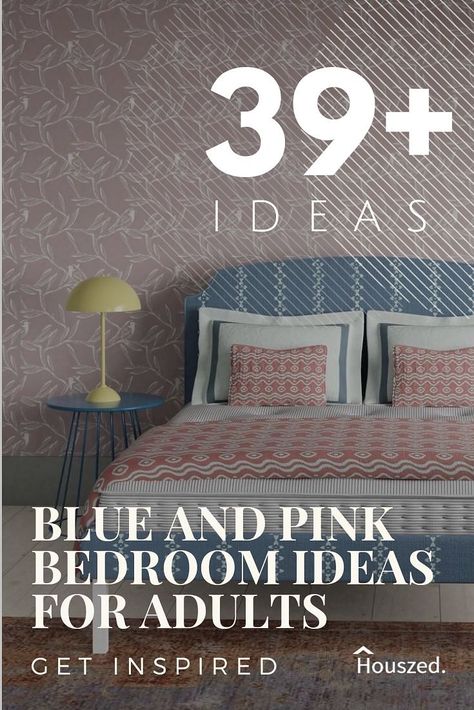 39+ Blue and Pink Bedroom Ideas That Are Totally Delicious in 2023 Blue Pink Room Decor, Blue White Pink Bedroom, Pink Blue Bedroom Ideas, Pink And Blue Bedroom Aesthetic, Blue And Pink Bedroom For Adults, Navy And Blush Bedroom, Dark Blue And Pink Bedroom, Bedroom Ideas Pink And Blue, Navy Pink Bedroom