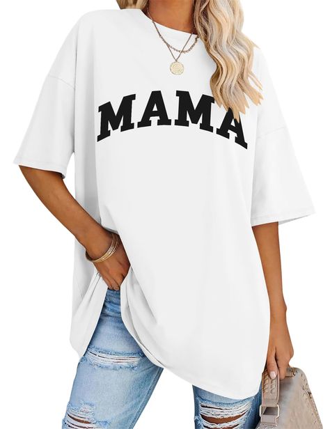 Shirt Women Design, Oversized Shirts, Women Design, Oversized T Shirts, Mama Shirts, Shirts For Women, Graphic Shirt, Mama Shirt, Basic Tee