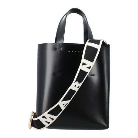 Elevate Your Style With This Marni Museo Handbag From The Ss24 Collection Designed For Fashion-Forward Women, This Handbag Is Made From 100% Leather Featuring A Sleek Black Color, It Exudes Sophistication And Versatility Can Be Worn As A Shoulder Bag Or Crossbody Bag, Making It Perfect For Any Occasion The Compact Size Makes It Ideal For Carrying Your Essentials Without Being Bulky A Must-Have Addition To Your Handbags Collection Tote Design, Marni Bag, Uniqlo Bags, Handbag For Women, Leather Handbags Crossbody, North South, Woven Bag, Leather Top, Shoulder Handbags