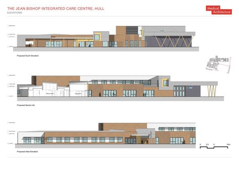 Gallery of The Jean Bishop Integrated Care Centre / Medical Architecture - 29 Medical Architecture, Interior Architecture Sketch, Hospital Plans, School Building Design, Laboratory Design, Urban Design Architecture, Interior Design Renderings, Future Buildings, Architecture Elevation