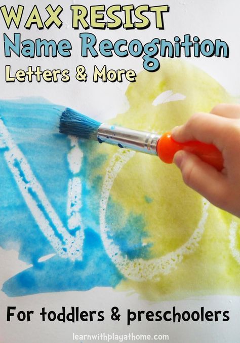 Letter Learning Activities, Letter Learning, Potion Making, Preschool Names, Name Recognition, Name Activities, Letter Activities, Wax Resist, Kids Learning Activities