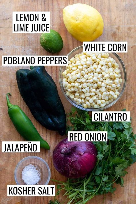 Chipotle Restaurant Recipes, Corn Salsa Chipotle, Roasted Corn Salsa Recipe, Roasted Chili Corn Salsa, Chili Corn Salsa, Corn And Poblano, Chipotle Corn Salsa, Chipotle Corn, Salsa Chili