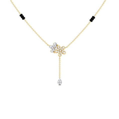 Buy Inaya Mangalsutra at CaratLane.com - India's Largest Online Jewellery Store. Short Mangalsutra Designs, Modern Mangalsutra, Chunk Jewelry, Short Mangalsutra, Antique Necklace Gold, Diamond Jewellery Designs, Jewelry Necklace Simple, Mangalsutra Chain, Diamond Circle Pendant