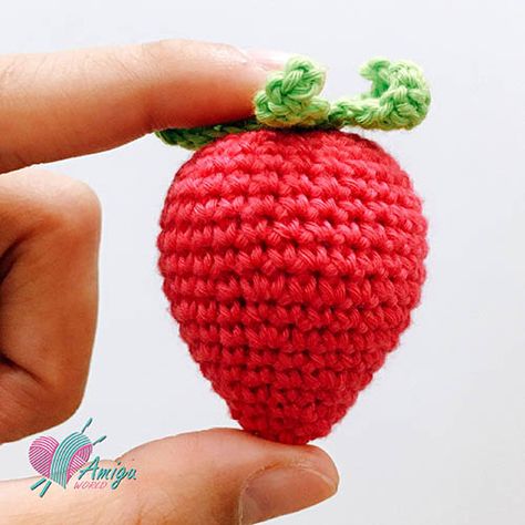 Lemon amigurumi crochet pattern - Amigu World Big Strawberry Crochet Pattern, Crochet Strawberry Amigurumi Free Pattern, Crochet Strawberry Keychain Pattern, Free Crochet Strawberry Pattern, Free Strawberry Crochet Pattern, Strawberry Amigurumi Free Pattern, How To Crochet A Strawberry, Strawberry Crochet Pattern Free, Crochet Fruit Pattern Free