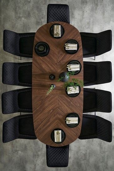 Boardroom Table Design, Dining Table Interior, Dining Table Design Modern, Dining Room Paint Colors, Grey Dining Tables, Table Top View, Dining Interior, Luxury Dining Table, 6 Seater Dining Table