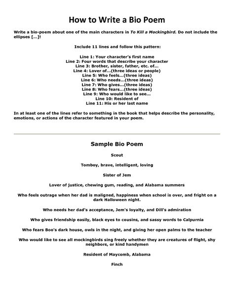 bio poem for book characters Bio Poem Examples, I Am Poem Template, Character Bio Template, Example Of Poem, Poem Examples, Bio Poem, Westing Game, Bio Poems, Creative Creatures