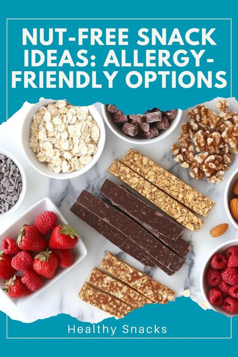 🍪 Safe & Delicious – Enjoy these tasty nut-free snack recipes that are perfect for anyone with allergies or looking for healthy alternatives! 🧁 #AllergyFriendlyRecipes #NutFreeEats #HealthyLiving #SnackInspo Peanut Allergy Snacks, Egg Free Snacks, Cereal Bars Recipes, Nut Free Snacks, Cereal Bar, Healthy Nuts, Creative Snacks, Easy Meals For Kids, Free Snacks