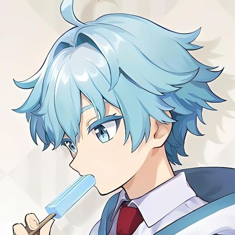 chongyun icons genshin impact Blue Hair, Genshin Impact, Anime, Hair, Blue