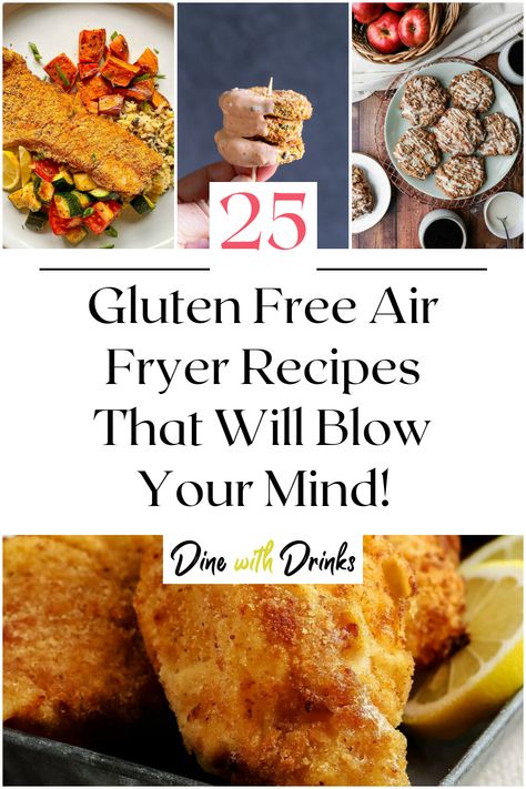 Collage of 4 gluten free air fryer recipes. Gluten Free Air Fryer Snacks, Gf Air Fryer Recipes, Air Fryer Gluten Free Recipes, Gluten Free Air Fryer Recipes, Air Fryer Gluten Free, Air Fryer Recipes Gluten Free, One Person Meals, Recipes Gluten Free, Gluten Free Appetizers