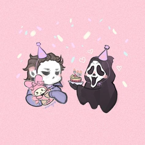 Happy Belated Birthday, Horror Tattoo, It's My Birthday, Birthday Posts, Belated Birthday, Ghost Faces, Michael Myers, Beetlejuice, Old Man