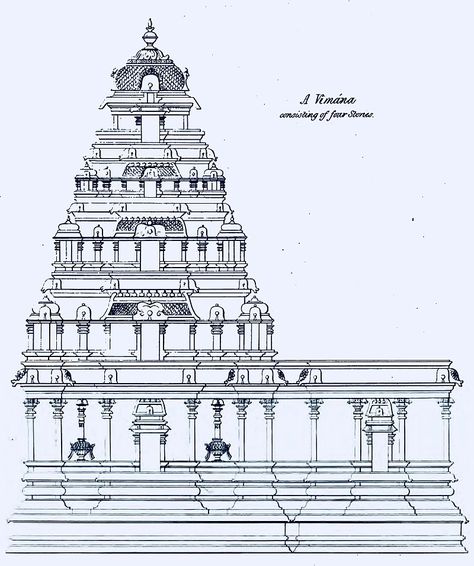 Temple Drawing Indian Simple, Ajanta Ellora, Temple Drawing, Mural Art Design, Ancient Drawings, Indian Temple Architecture, Ancient Indian Architecture, Temple Design For Home, Hindu Statues