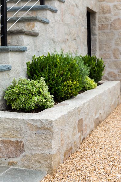 NGingold_GardenStudios0816_279 Pretty Retaining Walls, Mediterranean Stone Wall, Stone And Plaster Wall, Stone Wall Patio, White Stone Retaining Wall, Limestone Water Feature, Stone Wall Around Patio, Stone Fountain Ideas, Stone Porch Ideas