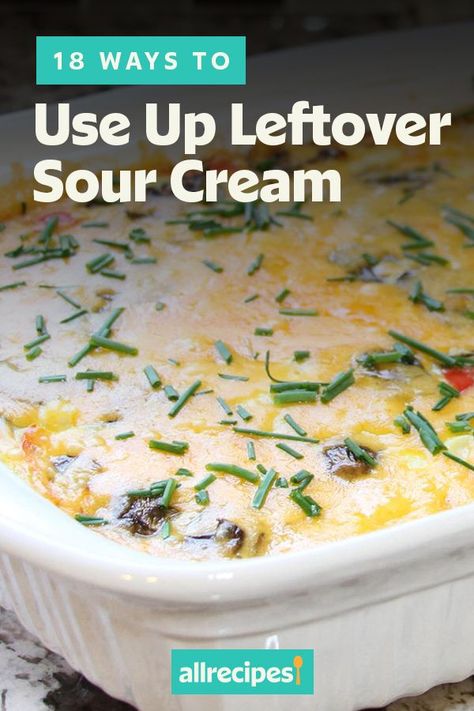 Sour Cream Recipes Easy, Leftover Sour Cream, Recipes Using Sour Cream, Sour Cream Dip Recipes, Sour Cream Muffins, Sour Cream Desserts, Sour Cream Biscuits, Sour Cream Enchiladas, Yummy Noodles