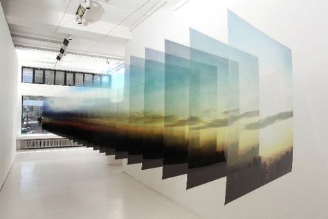 Layered Landscape by Nobuhiro Nakanishi. Photo Layers, Modern Metropolis, Layered Art, Sculpture Installation, Design Milk, Japanese Artists, Land Art, Art Plastique, Exhibition Design