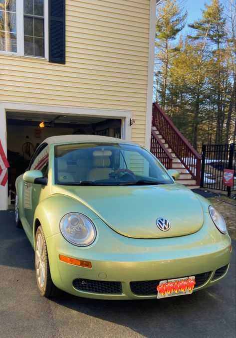 Green Volkswagen Beetle, Green Volkswagen Beetle Aesthetic, Sage Green Volkswagen Beetle, Volts Wagon Beetle Convertible, Andrea Core, Volts Wagon, Bettle Volkswagen Convertible, Volts Wagon Beetle, Volkswagen Beetle Convertible Green