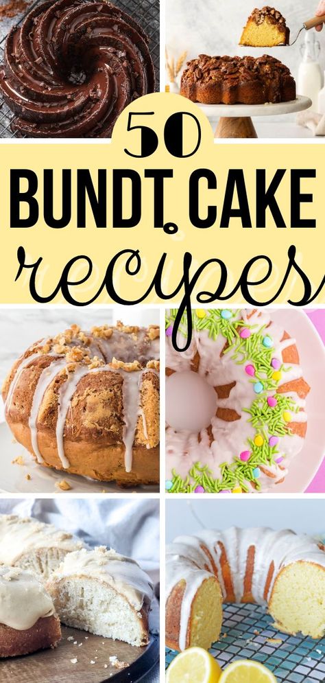 Easy Bundt Cake Recipes Bunt Cake Recipe, Bundt Pan Recipes, Bundt Cake Recipes, Easy Bundt Cake Recipes, Easy Bundt Cake, Dessert Recipies, Flavor Combinations, Mini Bundt Cakes, Bundt Cakes Recipes