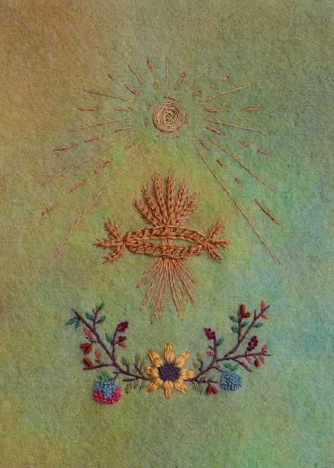 Lammas — Adam Pritchett Needleworks Lughnasadh Blessings, Adam Pritchett, Lammas Lughnasadh, Solstice And Equinox, Harvest Season, Happy Fall, Cotton Thread, The Beginning, Instagram A