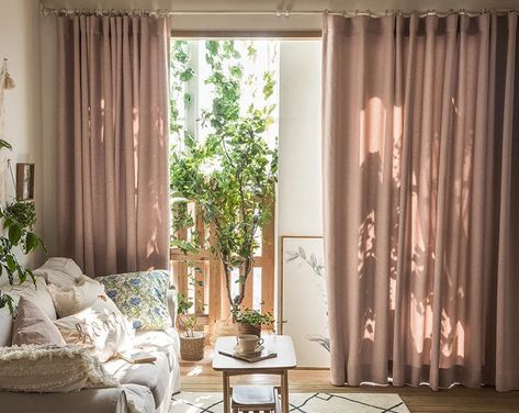 cozybrown - Etsy Curtain Nursery, Kids Blackout Curtains, Color Curtains, Living Room Panelling, Curtains Linen, White Blackout Curtains, Window Sheers, Bedroom Curtain, Shabby Chic Curtains