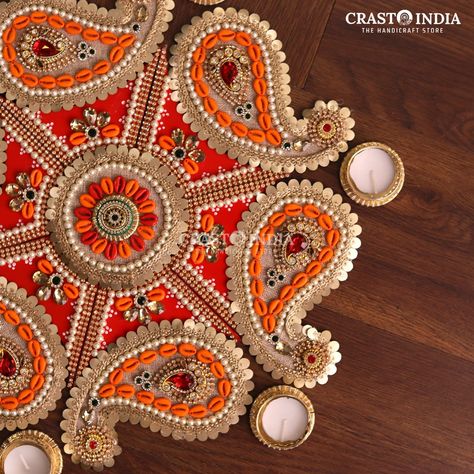 Add elegance to your festivities with our readymade rangoli, featuring exquisite pearl and gold work details. Perfect for adorning your home with a touch of tradition and beauty. 🌟✨ Buddha Art Drawing, Rangoli Ideas, Rakhi Design, Diwali Craft, Diwali Decorations, Buddha Art, Gold Work, Gift Hampers, Rangoli Designs