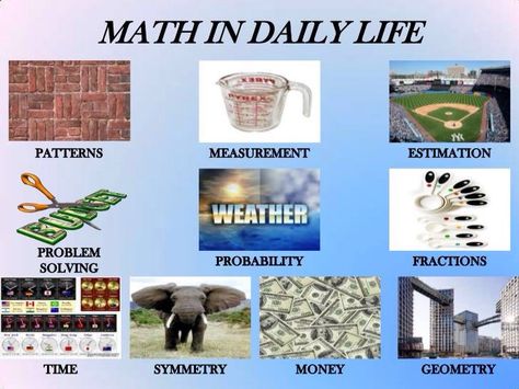 Math in daily life Mathematics In Everyday Life, Maths In Everyday Life Poster, Math In Real Life Project, Math In Everyday Life, Mathematics In Daily Life, Importance Of Mathematics, Life Worksheets, Math Vector, Fun Puzzles Brain Teasers