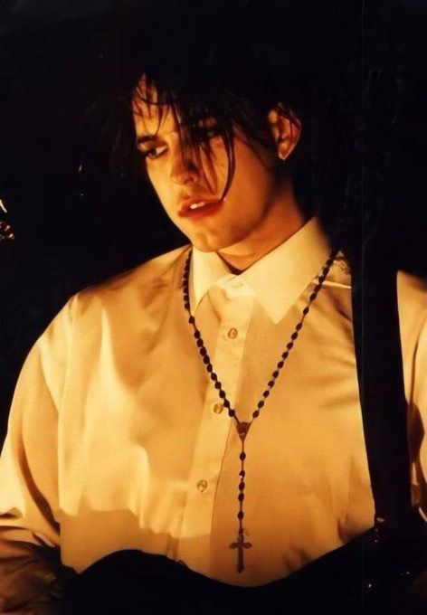 Robert Smith, A Man, Long Hair, Guitar, Hair, White, Black