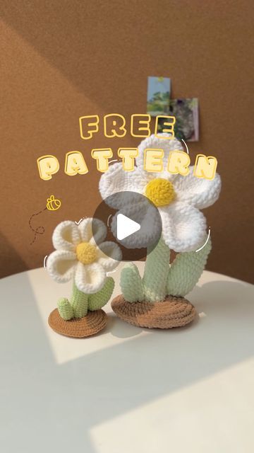 Daisy Amigurumi Free Pattern, Crochet Lovers, Amigurumi Toys, Amigurumi Free, Amigurumi Free Pattern, Amigurumi Doll, Crochet Doll, Crochet Flowers, Crochet Amigurumi