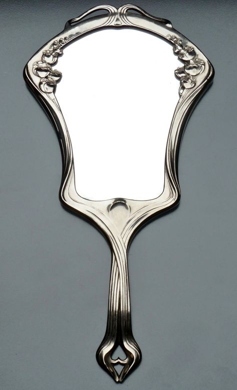 Art Nouveau Hand Mirror, Art Nouveau Mirror, Nouveau Mirror, Steampunk Lady, Angel Queen, Paris 1900, Vanity Sets, Mirror Mirror On The Wall, Mirror On The Wall