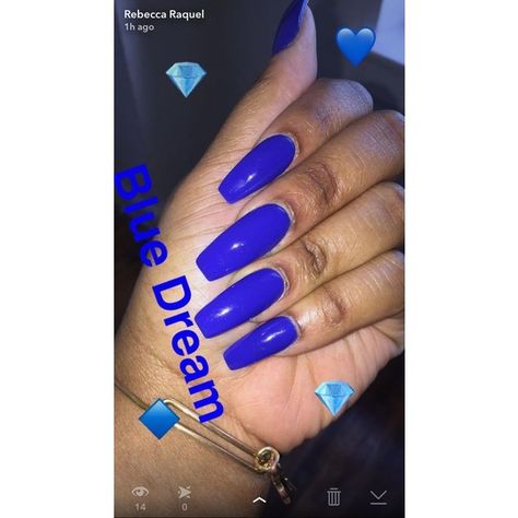 Royal blue Coffin nails Nails ❤ liked on Polyvore featuring beauty products and nail care Royal Blue Coffin Nails, Vibrant Nail Colors, Nail Shapes Square, Acrylic Nail Designs Coffin, Prom Nails Red, Blue And White Nails, Blue Coffin Nails, Nail Design Video, Vibrant Nails