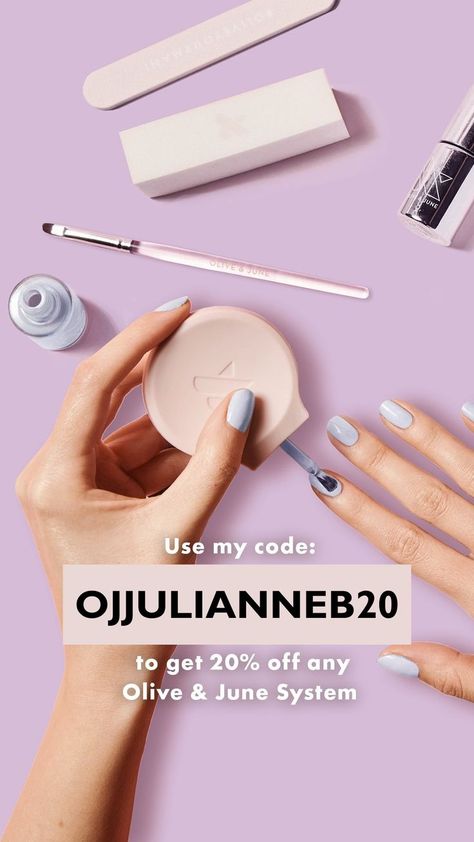 Use my code OJJulianneB20 to get 20% off any Olive & June system Hailey Bieber Glazed Donut Nails, Nail Polish Combinations, Sheer Nail Polish, Glazed Donut Nails, Donut Nails, Manicure Tool Sets, Chrome Nail Polish, Sheer Nails, Glazed Donut